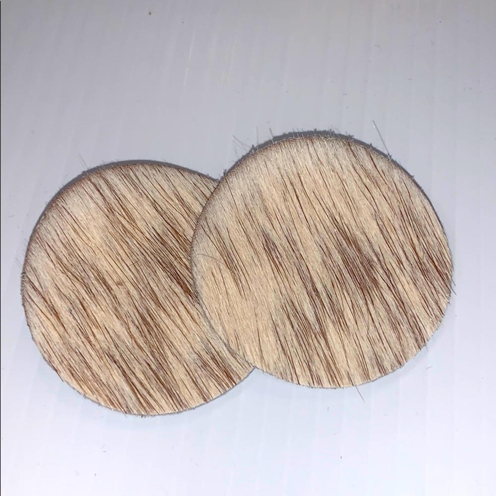 Real hide earrings